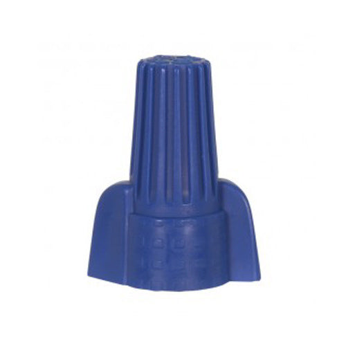 Satco 90-2241, Wire Connector With Spring Inserts, For 105°C Supply Wire, 600 Volt, 4 #10 Max, Blue Finish, 100 Packs