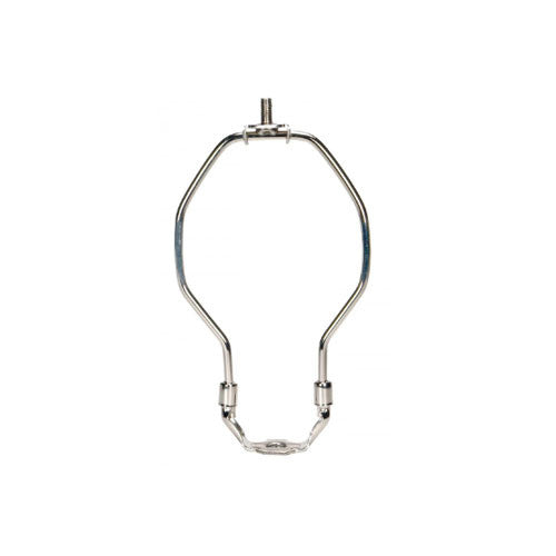 Satco 90-2242, Light Duty Harp, 4" Height, 1/8 IP Saddle, 1/4-27 Thread, Polished Nickel Finish, 10 Packs