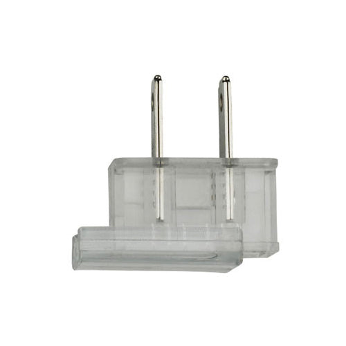 Satco 90-2244, Slide Plug, Polarized, 18/2 SPT-2, 8 Amp-125 Volt, Silver Finish, 10 Packs