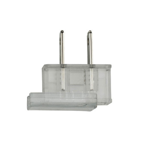 Satco 90-2245, Slide Plug, Polarized, 18/2 SPT-1, 8 Amp-125 Volt, Silver Finish, 10 Packs