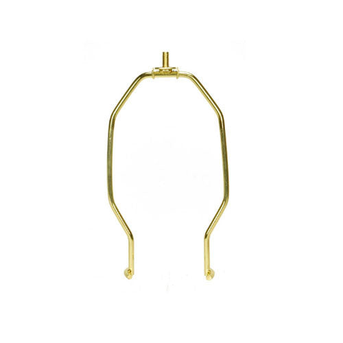 Satco 90-2248, Heavy Duty Harp, 7" Height, 1/4-27 Thread, Polished Brass Finish, 10 Packs