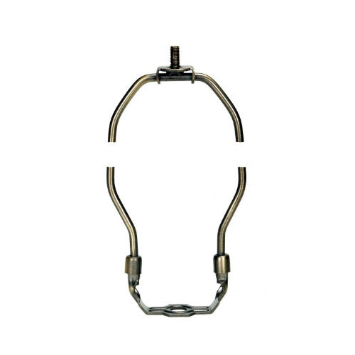 Satco 90-2270, Heavy Duty Harp, 12" Height, 1/8 IP Saddle, 1/4-27 Thread, Antique Brass Finish, 10 Packs
