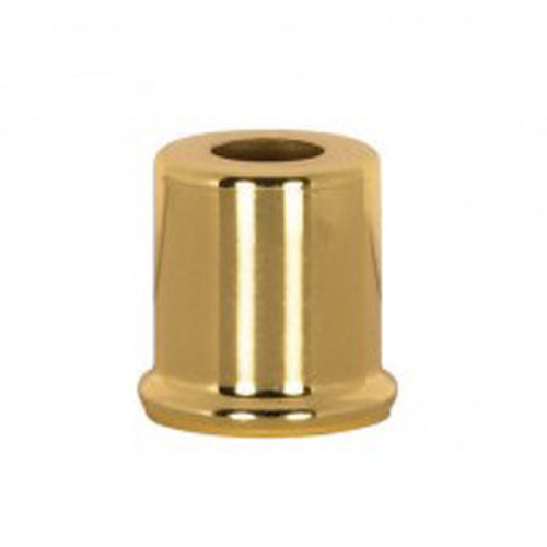 Satco 90-2277, Steel Spacer, 7/16" Hole, 1" Height, 7/8" Diameter, 1" Base Diameter, Brass Plated Finish , 10 Packs