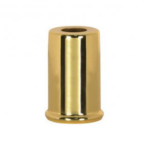 Satco 90-2281, Steel Spacer, 7/16" Hole, 1-1/2" Height, 7/8" Diameter, 1" Base Diameter, Brass Plated Finish, 10 Packs