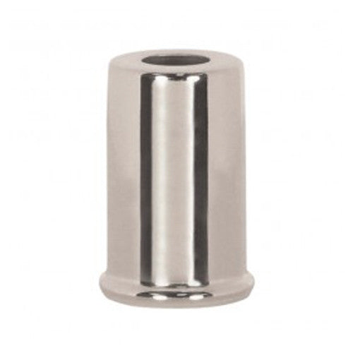 Satco 90-2282, Steel Spacer, 7/16" Hole, 1-1/2" Height, 7/8" Diameter, 1" Base Diameter, Nickel Plated Finish, 10 Packs