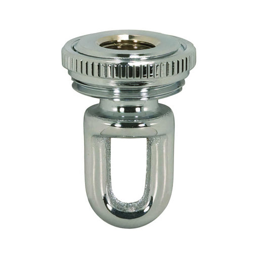Satco 90-2300, 1/4 IP Cast Brass Screw Collar Loops with Ring 1/4 IP Fits 1" Canopy Hole Ring