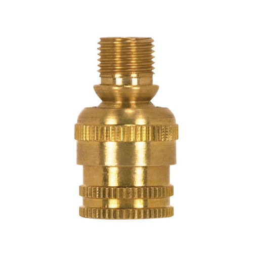 Satco 90-2332, Solid Brass Knurled Swivel, 1/8 M x 1/8 F, 1-3/16" Height, Unfinished