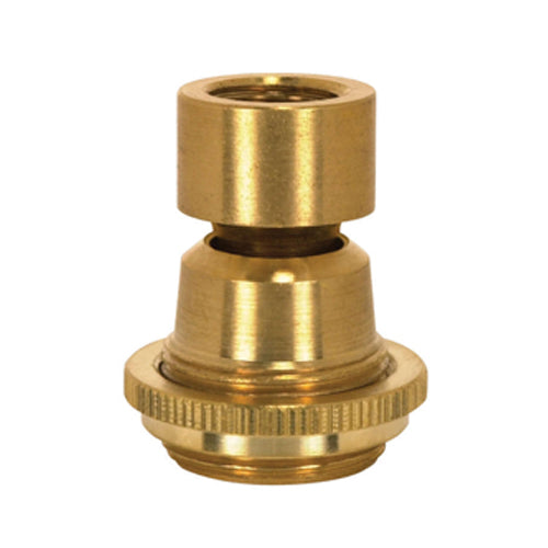 Satco 90-2336, Solid Brass Large Hang Straight Swivel, 1/4 F Top And Bottom, 1-1/16" Ring Nut To Seat, 1-1/2" Height, Unfinished