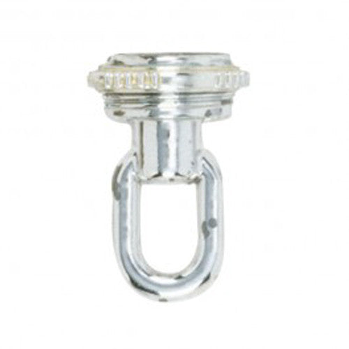 Satco 90-2343, 1/8 IP Screw Collar Loop With Ring, 25lbs Max, Chrome Finish, 10 Packs