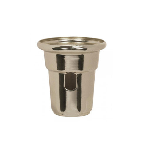 Satco 90-2354, Heavy Duty Cup For Swing Arm Lamps, Nickel Finish, 2-1/2" Height, 2-1/4" Diameter, 10 Packs