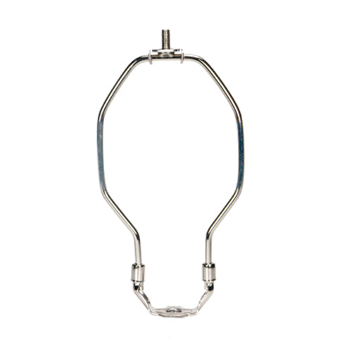 Satco 90-2375, Light Duty Harp, Polished Nickel Finish, 5-1/2" Height, 1/8 IP Saddle, 1/4-27 Thread, 10 Packs