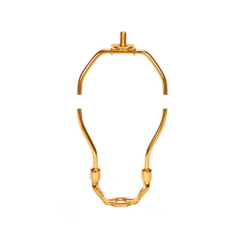 Satco 90-2378, Light Duty Harp, Polished Brass Finish, 14" Height, 1/8 IP Saddle, 1/4-27 Thread, 10 Packs