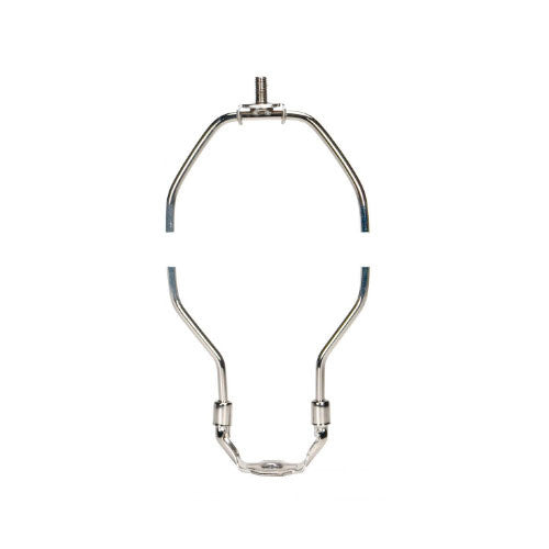 Satco 90-2379, Light Duty Harp, Polished Nickel Finish, 14" Height, 1/8 IP Saddle, 1/4-27 Thread, 10 Packs
