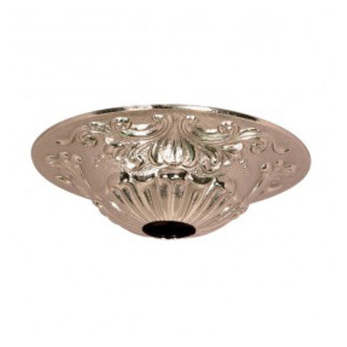 Satco 90-2384, Cast Brass Canopy, Polished Nickel Finish, 5-1/2" Diameter, 1-1/16" Center Hole, 1-1/2" Height