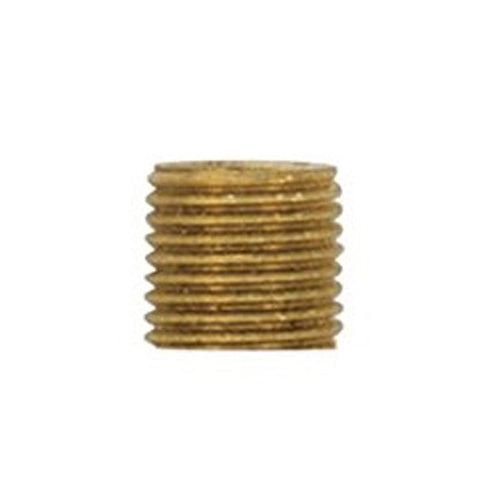 Satco 90-2385, 1/4 IP Solid Brass Nipple, Unfinished, 3" Length, 1/2" Wide, 10 Packs
