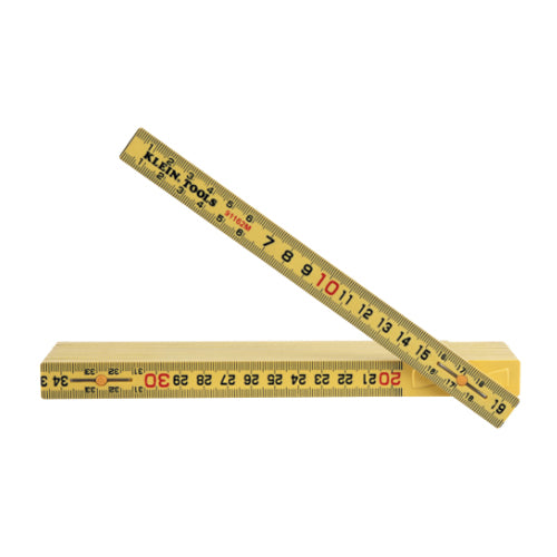 Klein Tools 91162M, Fiberglass Folding Ruler, Outside Reading, Metric