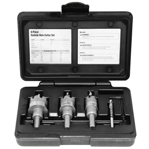 Rack-A-Tiers 92KIT4, Carbide Tipped Steel Hole Cutter Kit, 4 Pcs ...