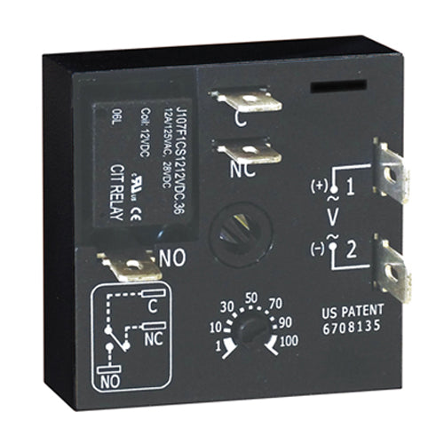 Littelfuse KRD3421A, KRD3 Series, 120VAC, Repeat Cycle Time Delay Relay SPDT (1 Form C) 1 Sec ~ 100 Sec Delay 10A @ 125VAC Chassis Mount