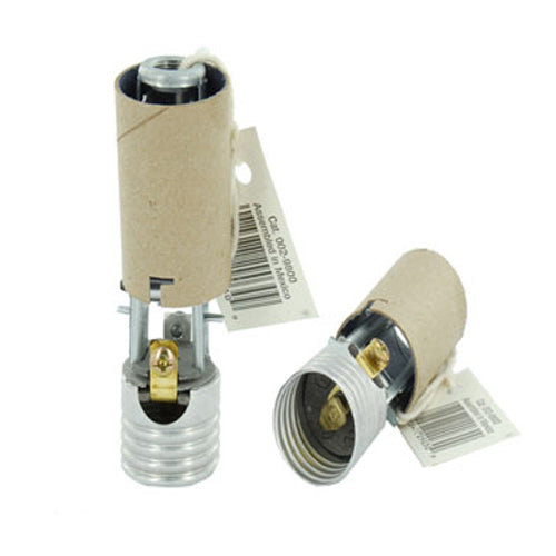 Leviton 9800, Fiber Disc Lampholder, Medium Base, One-Piece, Candle Sockets, Incandescent, Single Circuit, Back Wired, Brown