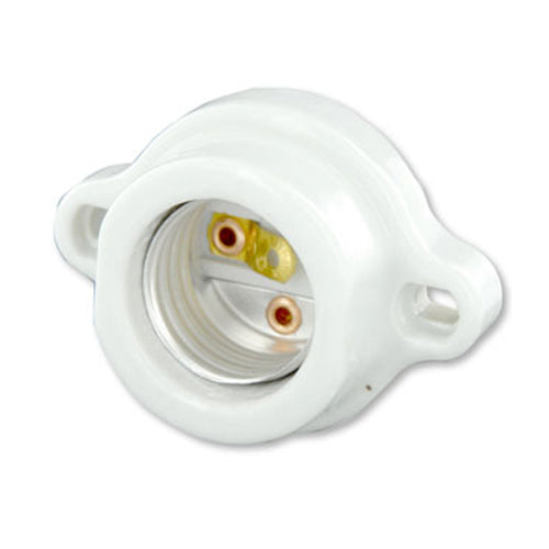 Leviton 9878, Incandescent Lampholder, Keyless, Porcelain, Medium Base, 660W, 600V, White