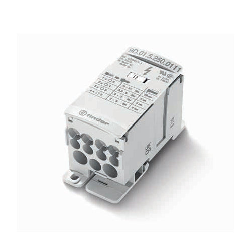 Finder 9D.01.5.250.0111, Panel Mount Barrier Terminal Block, 250A, 1.5KV, 1 Input Wire, 11 Output Wire, 12 Connections