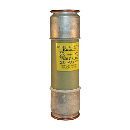 Mersen 9F60LCB503, Back-Up R-Rated Medium Voltage Fuse, Ferrule Mount, Motor Protection, Indicating, 2400VAC, 3R, 1 Barrel