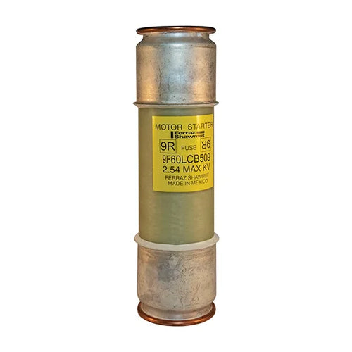 Mersen 9F60LCB509, Back-Up R-Rated Medium Voltage Fuse, Ferrule Mount, Motor Protection, Indicating, 2400VAC, 9R, 1 Barrel
