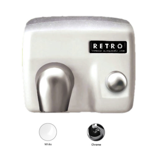 Comac RET-W240V, Retro Hand Dryer, 2200 Watts, 220-240V, with Push Button, White