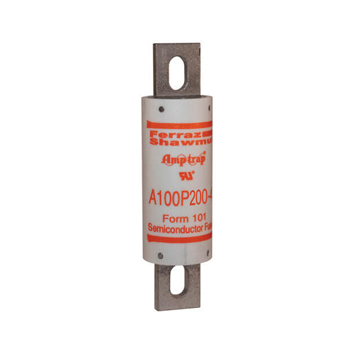 Mersen A100P200-4, Round Body High-Speed Fuse, 1000VAC, 200A, Bolted