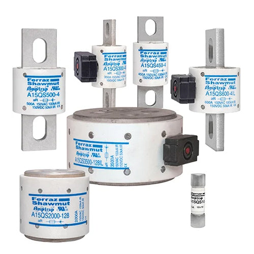 Mersen A15QS3000-128, Semiconductor Protection Fuse, High-Speed, Fast Acting, 150VAC/DC, 3000A,Hockey Puck, Bolt-In