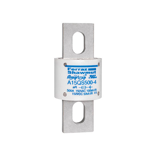 Mersen A15QS500-4, Semiconductor Protection Fuse, High-Speed, Fast Acting, 150VAC/DC, 500A, Blade