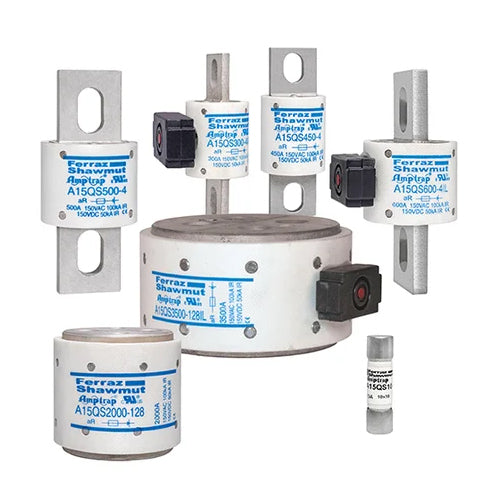 Mersen A15QS5000-128, Semiconductor Protection Fuse, High-Speed, Fast Acting, 150VAC/DC, 5000A,Hockey Puck, Bolt-In