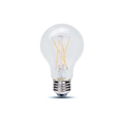 ORTECH A19 FIL7WDWW, A19 LED Filament, 7W, 120VAC, 800LM, 3000K Warm White, 250° Beam Angle, Dimmable, 50 Packs