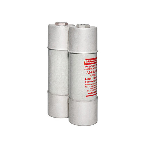 Mersen A240R24R, Back-Up R-Rated Medium Voltage Fuse, Ferrule Mount, Motor Protection, 2400VAC, 24R, 2 Barrels