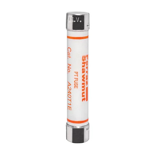 Mersen A240T1E, Medium Voltage Potential Transformer Fuse, 2400VAC, 1A, Ferrule Type, 4.00" (102 mm) Clip Centers
