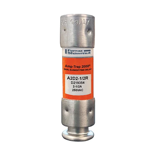Mersen A2D2-1/2R, Class RK1 Time Delay Fuse, 250VAC, 2.5A, Ferrule Type