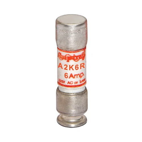 Mersen A2K6R, Class RK1 Fast-Acting Fuse, 250VAC/DC, 6A, Ferrule Type