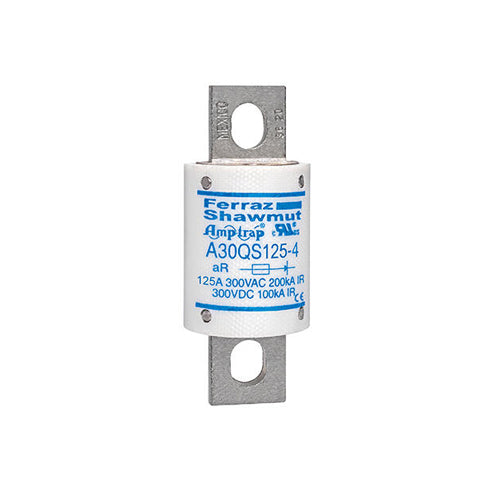 Mersen A30QS125-4, Semiconductor Protection Fuse, High-Speed, Fast Acting, 300VAC/DC, 125A, Blade