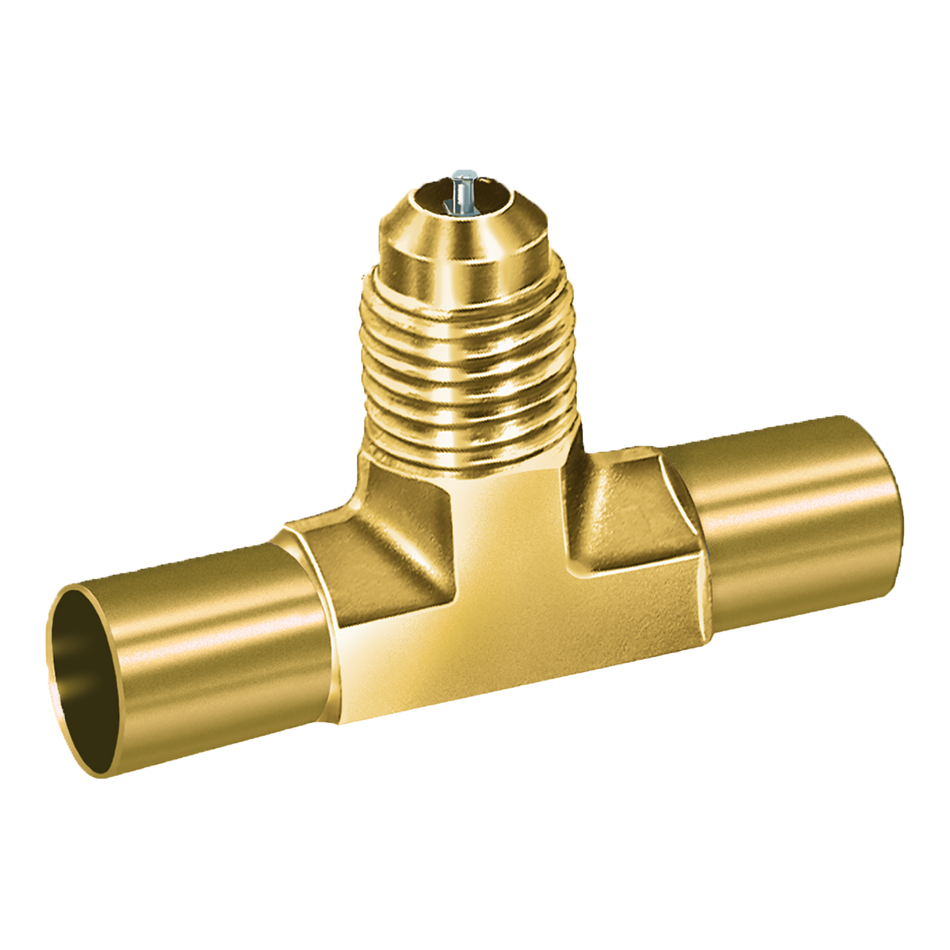 Alltemp 02-C31238, MPT Forged Brass Braze Tee, 1/2'' ODS x 5/8'' ODF, 3 Packs
