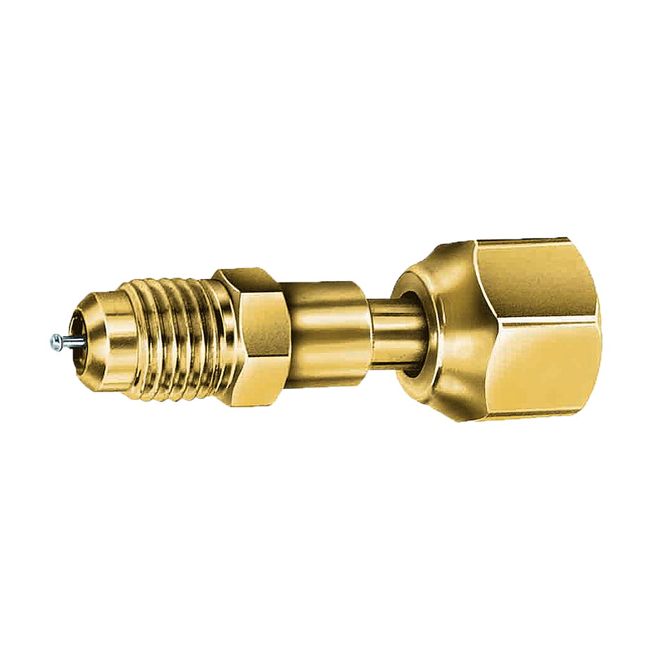 Alltemp 02-C31734-B, MPT Flare Connection and Flare Fitting Adapter, 1/4'' Female SAE Swivel Nut with Depressor