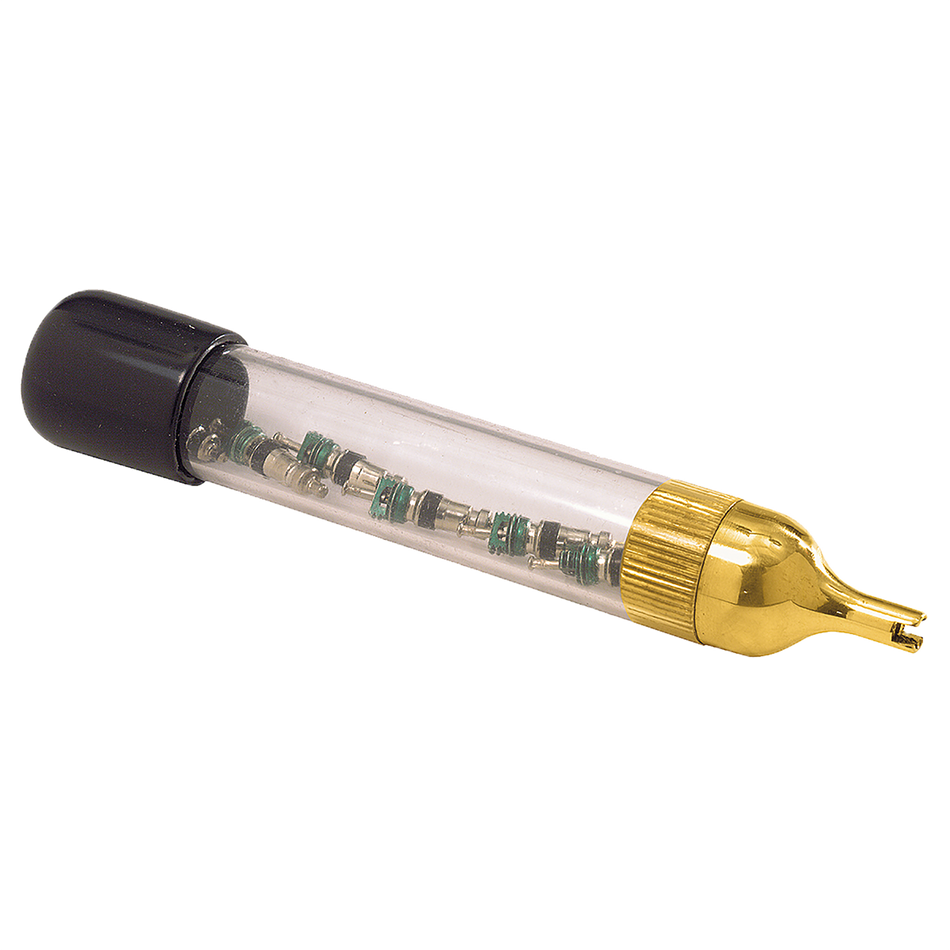 Alltemp 02-C32004, 1/4'' Valve Core Tool with Storage for Six Valve Cores