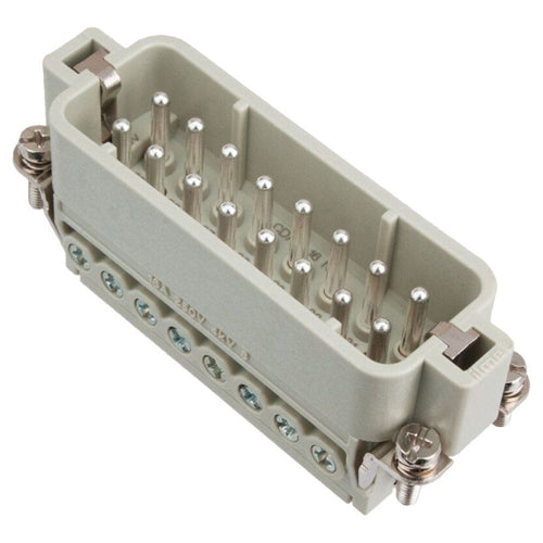 Techspan A32PS, A Series Multipole Connector, Screw Termination, Male Insert, 32 Poles+Ground, 16A/600V, G Size Enclosure, Straight Mounting