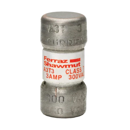 Mersen A3T3,  Low Voltage UL/CSA Fuses, Class T, 300VAC/160VDC, 3A, Fast-Acting, Ferrule Type