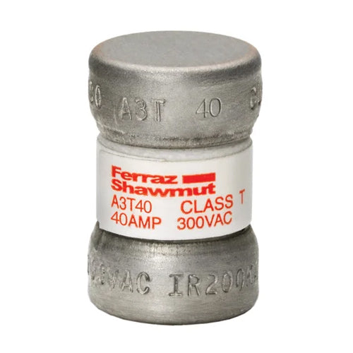 Mersen A3T40,  Low Voltage UL/CSA Fuses, Class T, 300VAC/160VDC, 40A, Fast-Acting, Ferrule Type