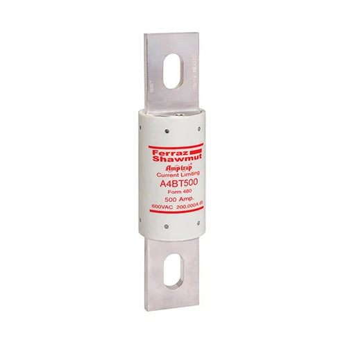 Mersen A4BT500, Class L A4BT Time-Delay Fuse, 600VAC/500VDC, 500A, Blade Type