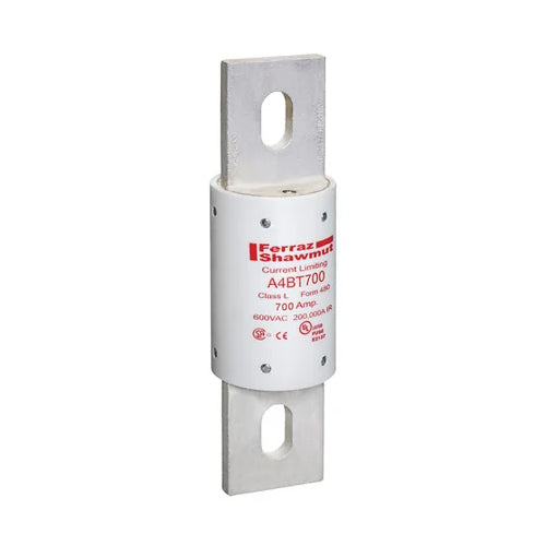 Mersen A4BT700, Class L A4BT Time-Delay Fuse, 600VAC/500VDC, 700A, Blade Type