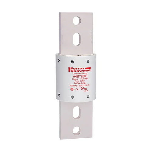 Mersen A4BY2000, Class L A4BY Time-Delay Fuse, 600VAC/300VDC, 2000A, Blade Type