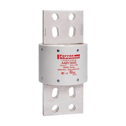 Mersen A4BY3000, Class L A4BY Time-Delay Fuse, 600VAC/300VDC, 3000A, Blade Type