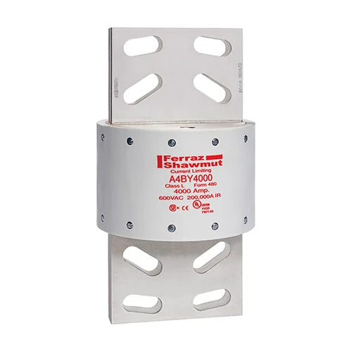 Mersen A4BY4000, Class L A4BY Time-Delay Fuse, 600VAC/300VDC, 4000A, Blade Type
