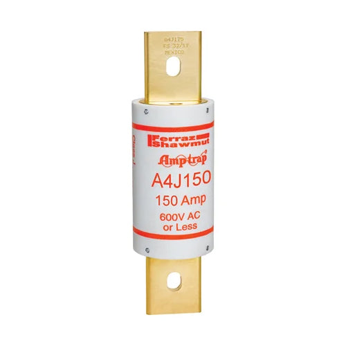 Mersen A4J150, Class J A4J Fast-Acting Fuse, 600VAC/300VDC, 150A, Blade Type